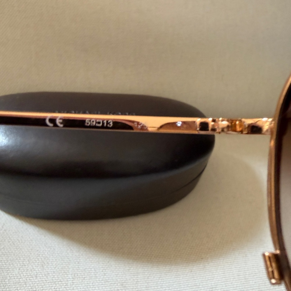 Michael Kors Rose Gold Aviator Sunglasses - Picture 3 of 9